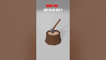 HOW I DO : Low Poly Axe in Blender 3d ? #modeling #3danimation #blender3d #lowpoly