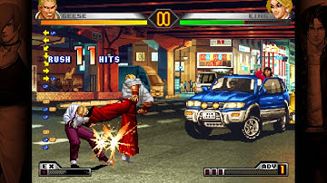 KOF98UMFE: Geese cross-up into quick max bnb combo