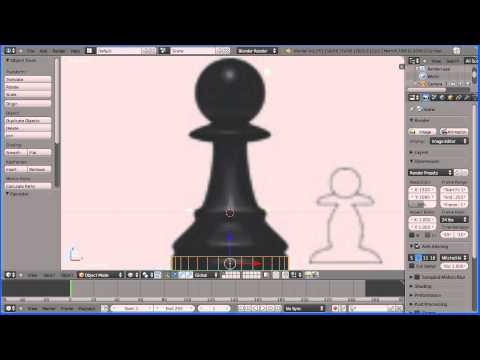 Blender 2.6 Modelling Tutorial Making a Pawn Chess Piece - Part 1 (New Verion)