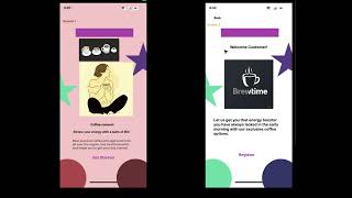 Assigment presentation for mobile coffee wireframes designs (ITPP5112)