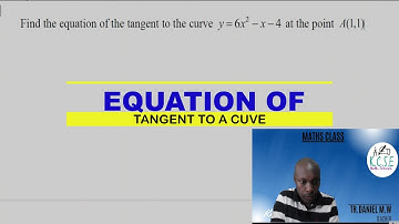 Equation of a tangent to a curve