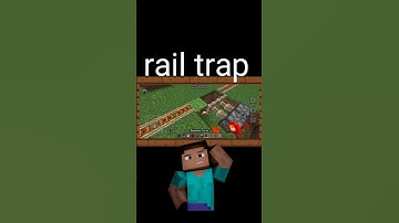 most easy noob rail trap in Minecraft #minecraft #gaming #trap