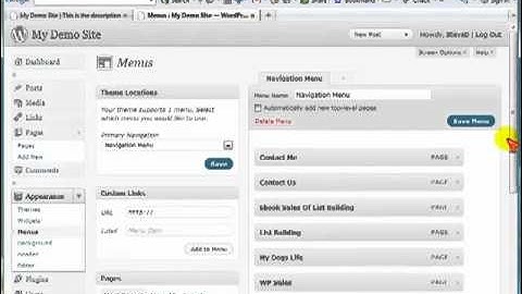 WordPress Video Tutorials - How To Customize The Menus