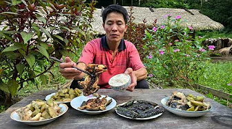Simple Birthday Alone : Catch Frogs in Field & Cook Traditional Food | Solo Survival
