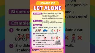 Usage of Let alone #music #dj #electronicmusic #housemusic #edm #englishforbeginners #english