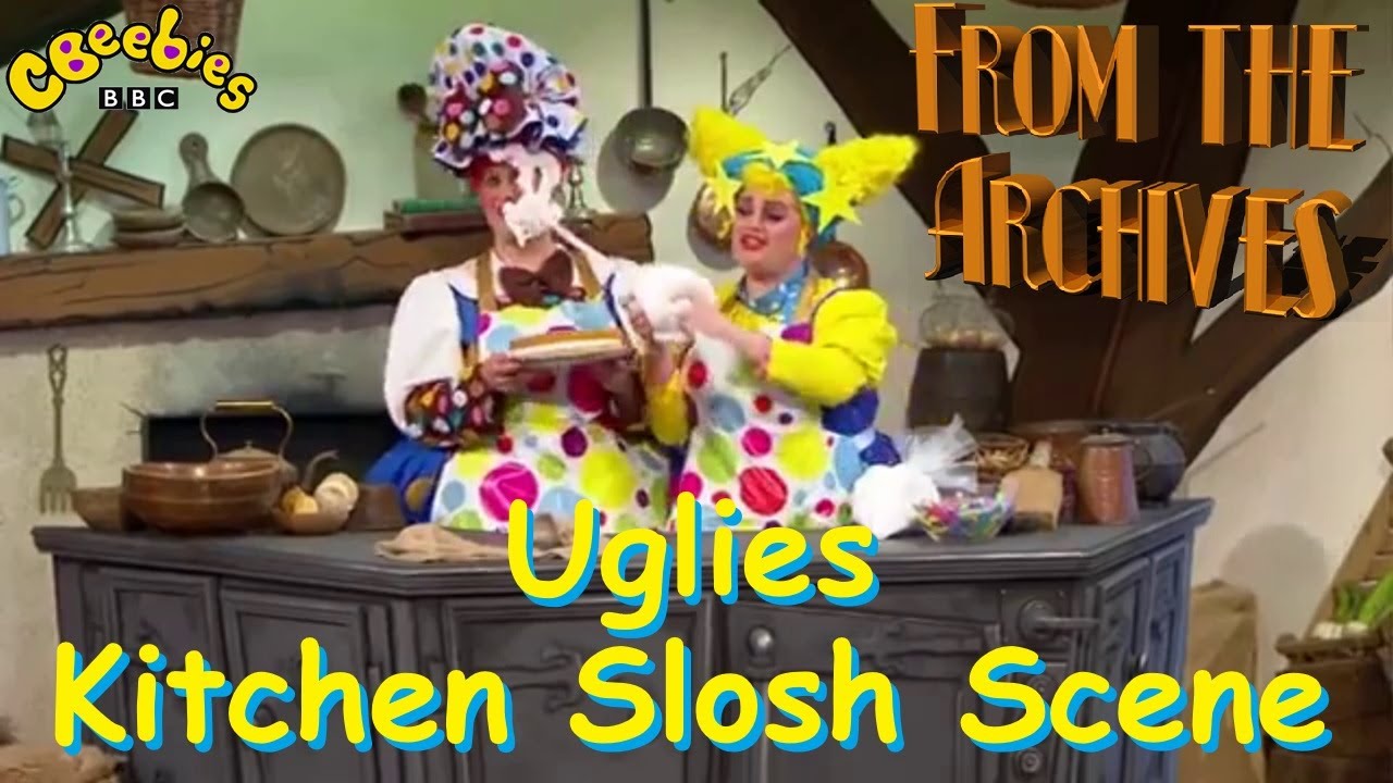 Justin Fletcher & Phil Gallagher - Pantomime Kitchen Slosh Scene (2011) From The Archives