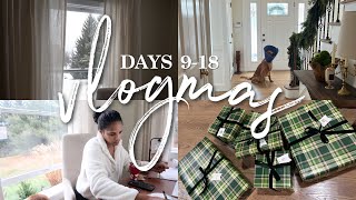VLOGMAS DAYS 9 - 18 | catching up on work, Hudson got neutered + wrapping gifts