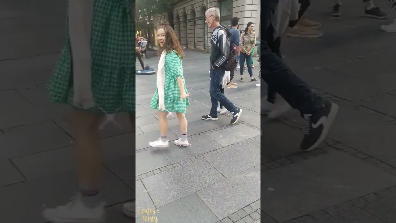 When you are dancing in a public place without underwear 😇