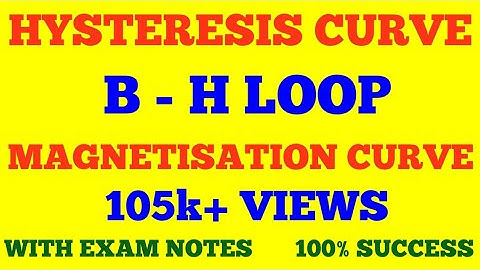 HYSTERESIS CURVE || B - H CURVE || HYSTERESIS LOOP || MAGNETISATION CURVE || WITH EXAM NOTES ||