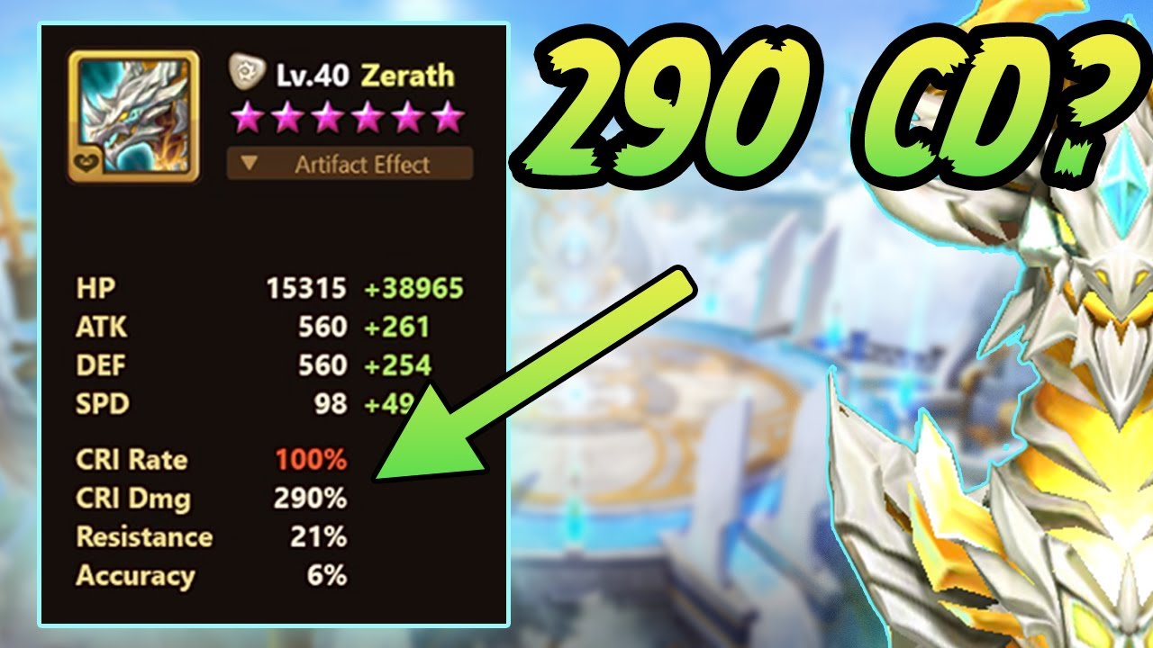 Fat Zerath Damage Testing! Summoners War