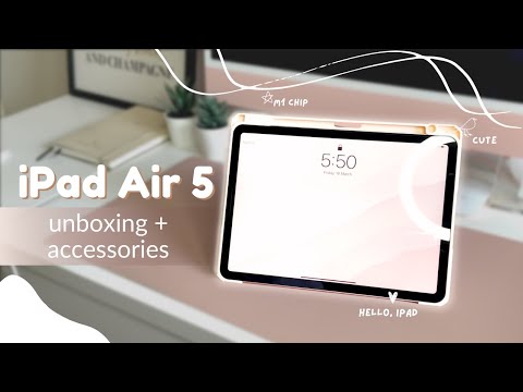 📦 iPad Air 5 unboxing |  pencil + accessories | ✨ aesthetic ✨ asmr