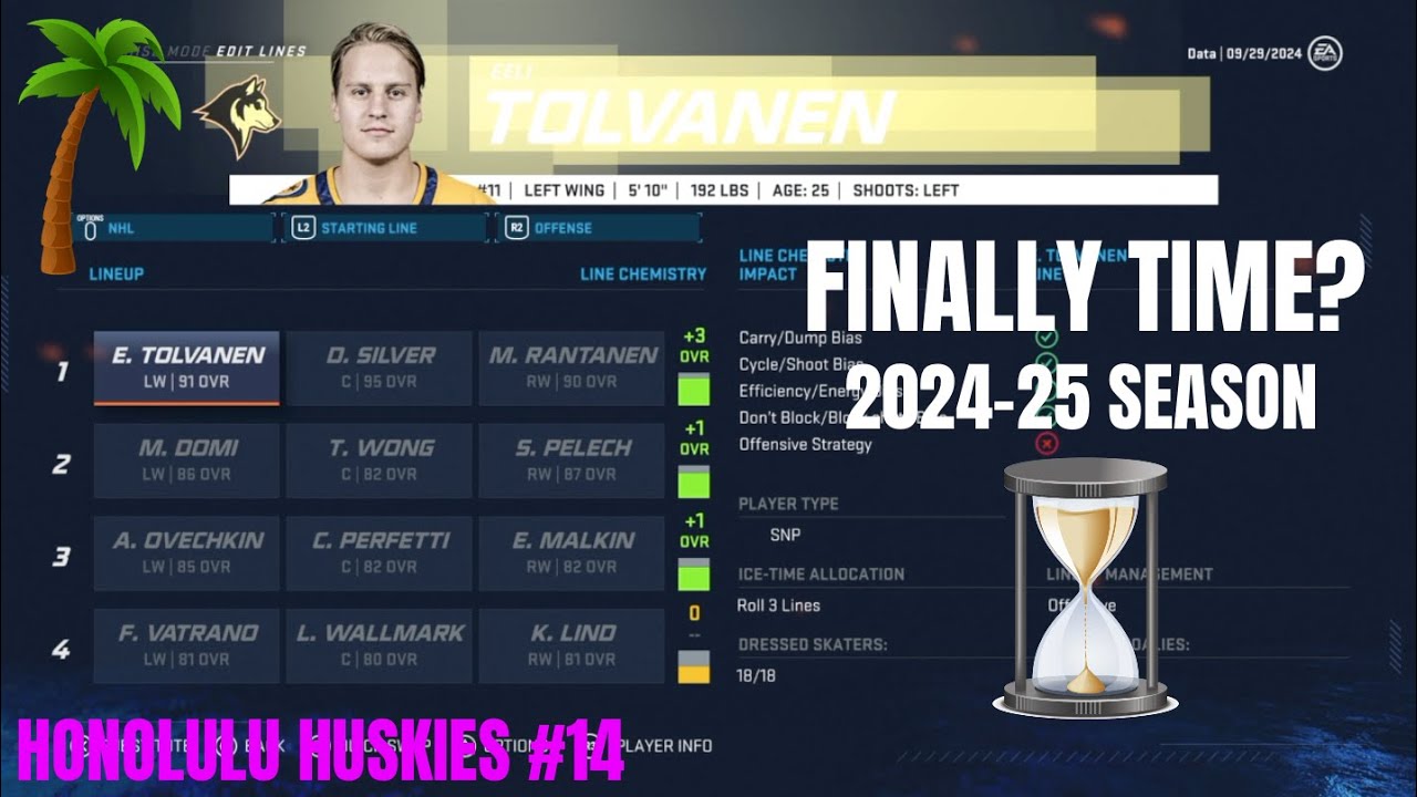 FINALLY TIME? (202425 Season) NHL 20 Honolulu Huskies 14 Custom