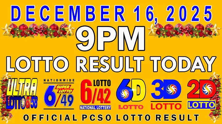 9pm Lotto Result Today PCSO December 16 2025