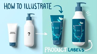 Make your product labels STAND OUT with ILLUSTRATIONS! (How to TUTORIAL for Procreate/ Illustrator)