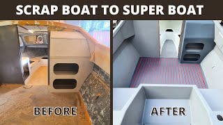 SCRAP Boat to SUPER Boat FULL RESTORATION TIMELAPSE #boatproject