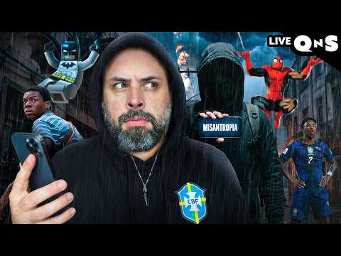 🔴 LIVE DO CAOS: Brasil x Haiti, alerta de misantropia, capa do Homem-Aranha, ceticismo e cine-favela
