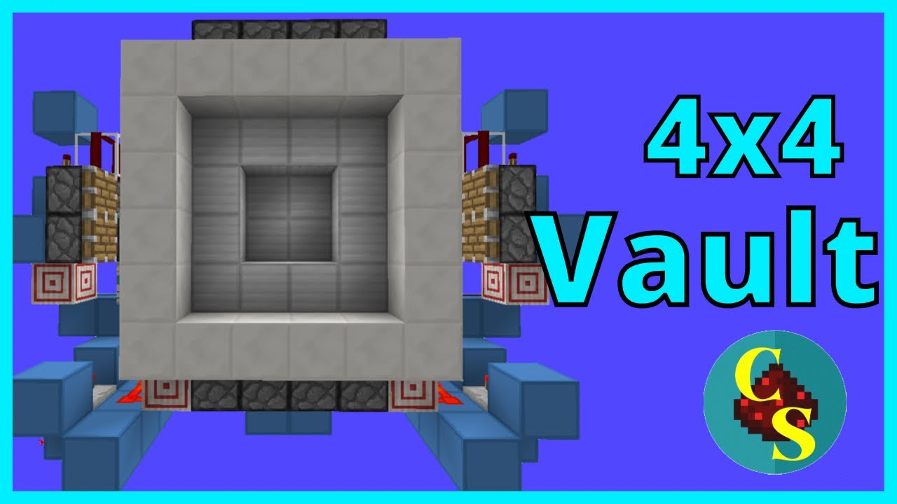 EASY and FAST 4x4 Piston Vault Door Tutorial Minecraft(Xbox ...