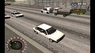 GTA Криминальная Россия | ВАЗ-2108 против ВАЗ-2109 и УАЗ-31512 car chase scene