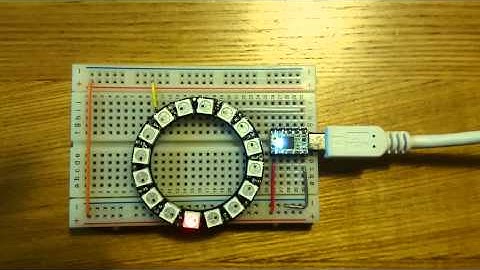 Control Adafruit Neopixel Ring via 8pino. 1.