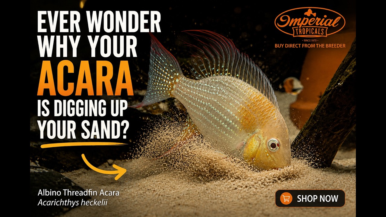 ❤️ Ever wonder why your Acara is digging up your sand?? 🐟