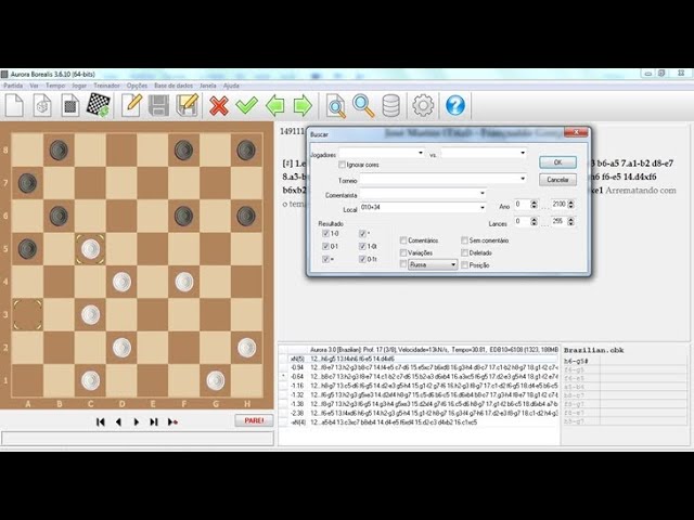 Jogo de Damas: Importar Jogos do PlayOk Para o Programa Aurora de Maneira  Dinâmica 