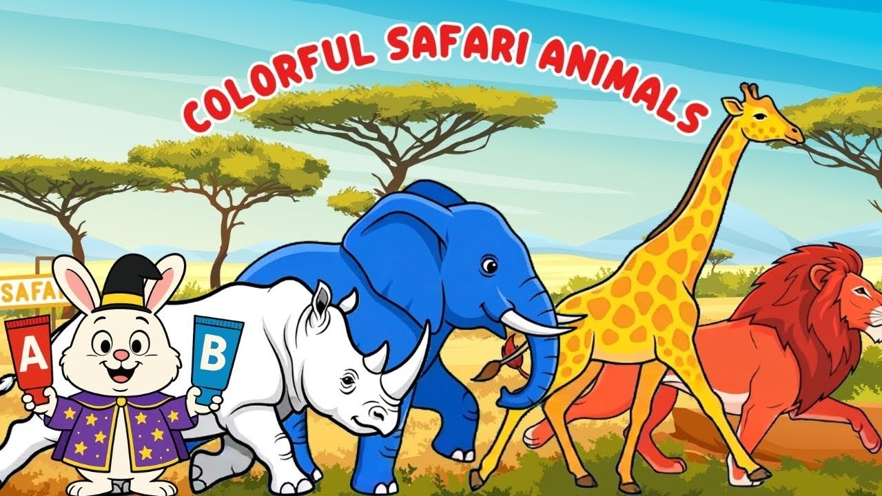 Watch Little Bunny Make Colorful Animals! | Learn Colors | ABCs Song