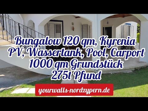 Immobilien Nordzypern: Bungalow 3+1 in Kyrenia | viele Extras