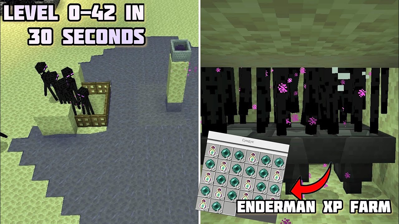 Minecraft Easy Enderman XP Farm - 1 Hit, Fast XP 