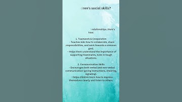 How does Sports influence Children