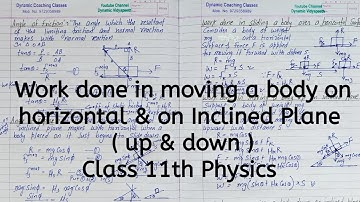 Work done in moving a body on Horizontal and Inclined Plane | Chapter 4 | Laws of Motion | Class 11