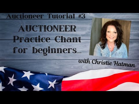 VEILINGMEESTER TUTORIAL - HOE om de snelste veilingmeester chant weten door vrouw Veilingmeester Champ SESSIE # 3