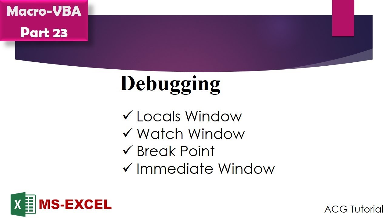 Debugging In VBA Part 23 In Excel By Amol Gulekar In Hindi YouTube debugging-in-vba-part-23-in-excel-by-amol-gulekar-in-hindi-youtube