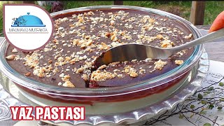 Firin Yok✔️Bu Pasta Aninda Bi̇tti̇👏👌Nefi̇s Oluyor‼️Soğuk 4 Katmanli Reçelli̇ Yaz Pastasi & Tatlisi