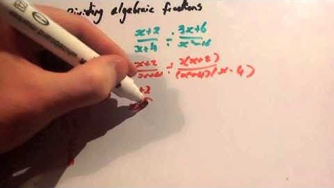 Dividing algebraic fractions