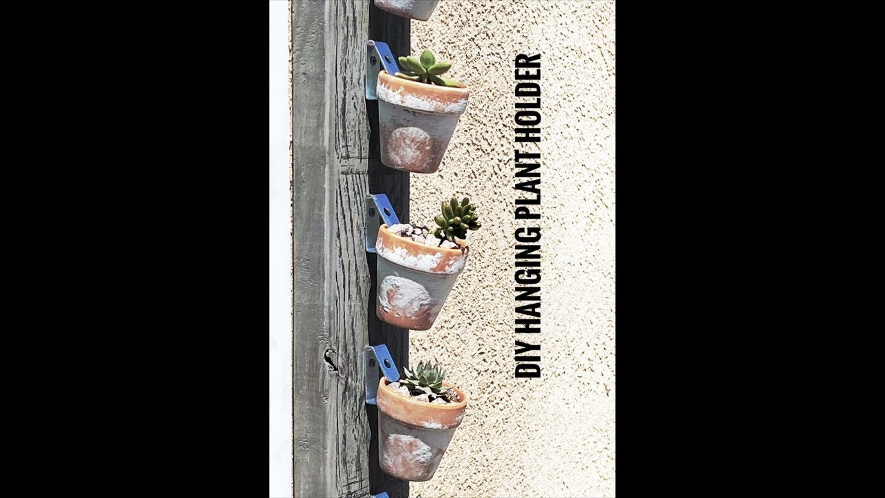 DIY hanging pot wall/ how to age terra-cotta pots - YouTube