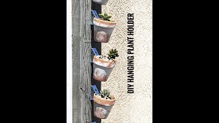 DIY hanging pot wall/ how to age terra-cotta pots