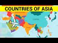Pays dasie  apprends la carte de lasie et les pays du continent asiatique en anglais