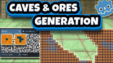 Terraria-like Cave & Ore Generation with Perlin Noise & Flood Fill Algorithm in Godot 4