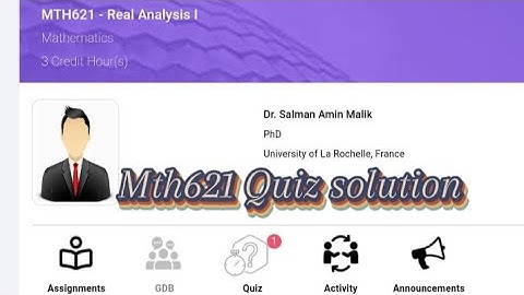 Mth621-real analysis quiz 1 solution spring 2024#education #mth621