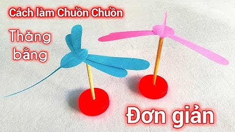 Cách làm chuồn chuồn thăng bằng giấy thật đơn giản - How to make a paper dragonfly balance easily
