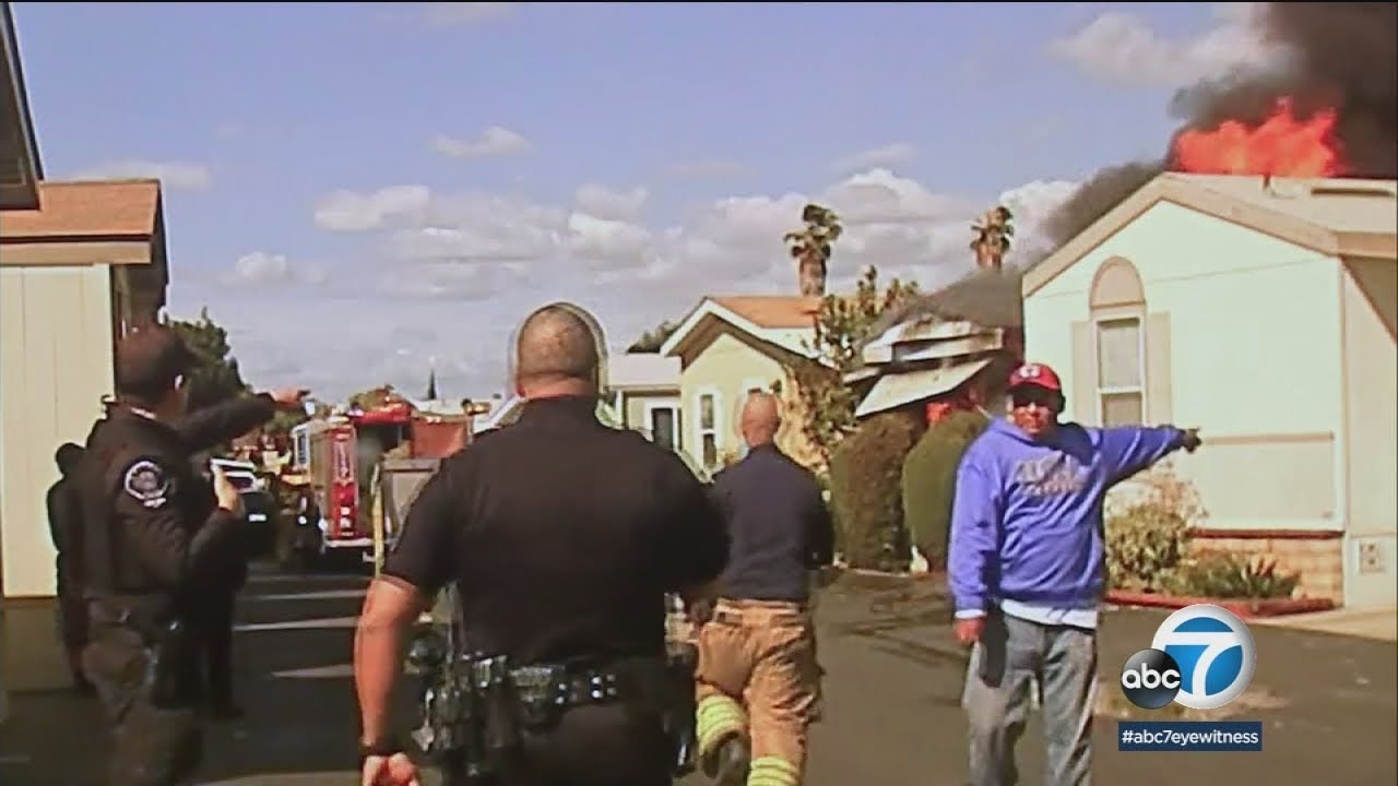 Explosion at Cypress mobile home park caught on camera | ABC7