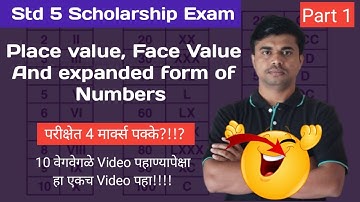 Face value, Place value and Expanded form of a numbers | Scholarship Math for Std 5|