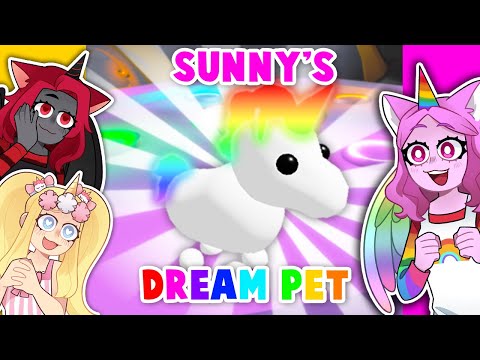 Giving Sunny Her Dream Pet In Adopt Me Roblox Youtube - sunny unicorn twins roblox avatar
