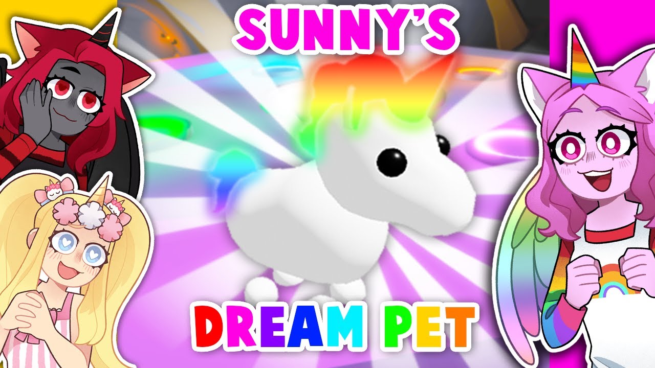 Giving Sunny Her Dream Pet In Adopt Me Roblox Youtube - sunny unicorn twins roblox avatar