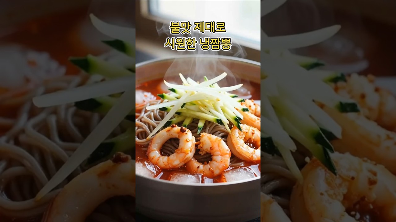 불맛 제대로 시원한 냉짬뽕 레시피 숏폼 썸네일