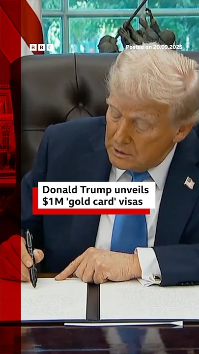 Donald Trump unveils M ‘gold card’ visas. #DonaldTrump #GoldCard #BBCNews