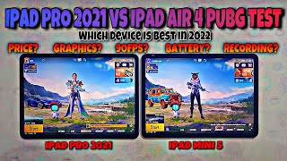 iPad Pro 2021 Vs iPad Air 4 PUBG Full Comparison | Price? Graphics? 90fps? Battery? Heat & lag