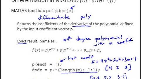 NM7 3 Differentiation in MATLAB