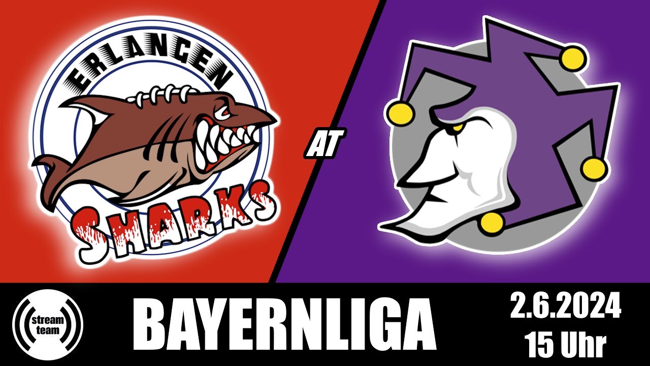 🔴🏈 Erlangen Sharks 𝗔𝗧 Hof Jokers - Bayernliga - American Football Livestream - AFVD - AFVBy
