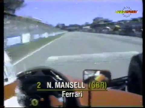 Nigel Mansell Adelaide in Car Lap Ferrari F1